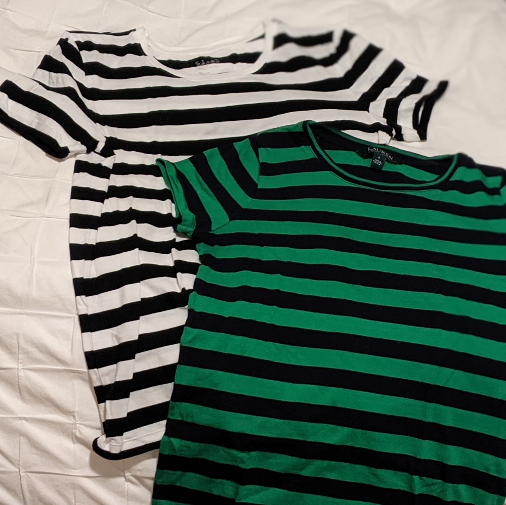 Bundle - two striped t shirts